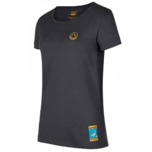 La Sportiva Krekls CLIMBING on the MOON T-Shirt W S Carbon/Giallo image 1
