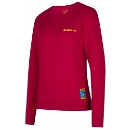 La Sportiva Krekls CLIMBING on the MOON Sweatshirt W S Fuscia/Giallo image 1