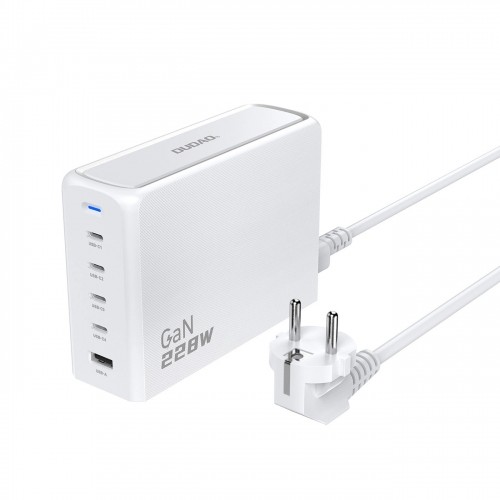 Dudao A228EU GaN charger 1x USB-A 4x USB-C PD 228W - white image 1