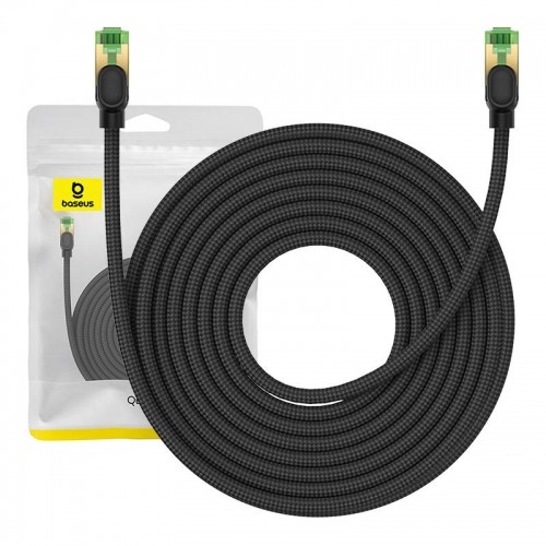 Braided network cable cat.8 Baseus Ethernet RJ45, 40Gbps, 10m (black) image 1