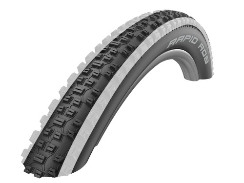 Riepa 26" Schwalbe Rapid Rob HS 425, Active Wired 57-559 / 26x2.25 White Stripes image 1
