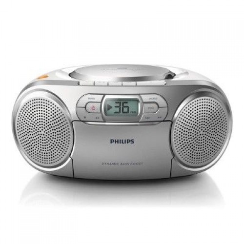 Philips   Philips CD Soundmachine AZ127/12 Silver 4W Play MP3-CD, CD and CD-R/RW, FM tuner image 1