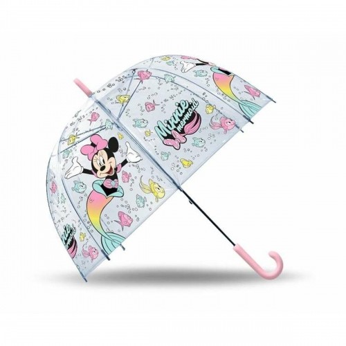 Lietussargs Minnie Mouse 46 cm Caurspīdīgs Bērnu image 1