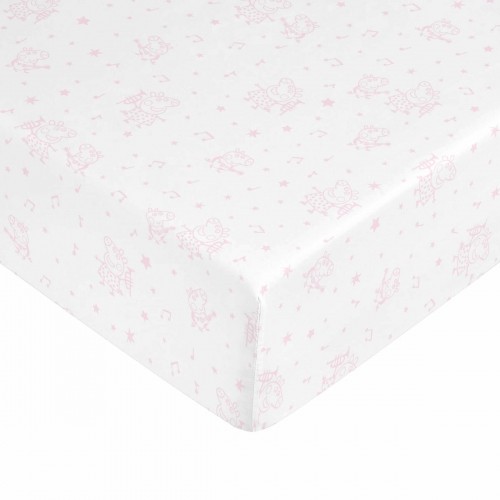 Подогнанный нижний лист Peppa Pig Белый Розовый 105 x 200 cm image 1