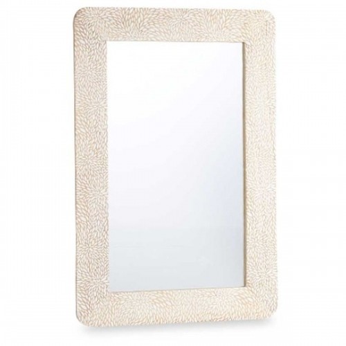 Gift Decor Sienas spogulis Balts Brūns Mango koks Loksnes 90 x 60 x 2 cm image 1