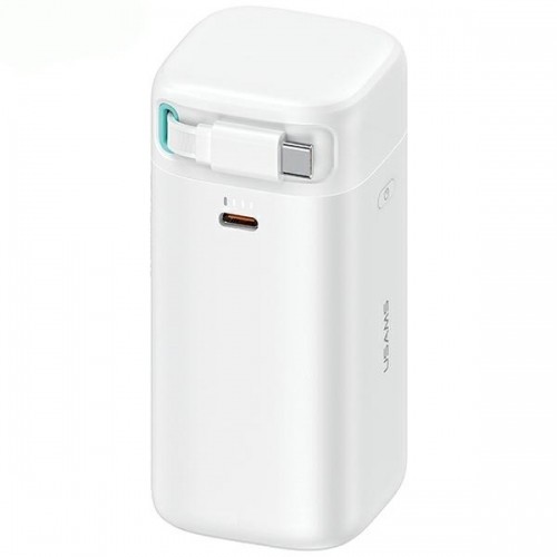 USAMS Powerbank ze zwijanym kablem USB-C 18000 mAh PD45W Fast Charge XMF Series biały|white 20KCD21602 (US-CD216) image 1