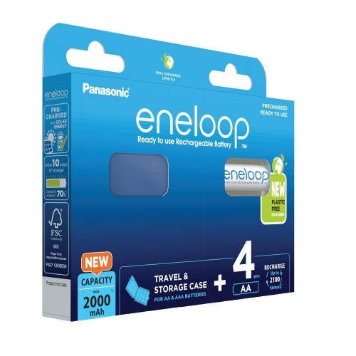 Panasonic Eneloop AA 2000mAh rechargeable - 4 pcs + BOX image 1