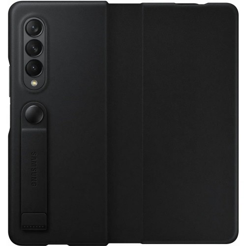 EF-FF926LBE Samsung Leather Flip Cover for Galaxy Z Fold 3 Black (Bulk) image 1