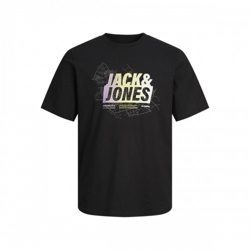 Vīriešu Krekls ar Īsām Piedurknēm Jack & Jones JCOMAP SUMMER 12257908 Melns image 1