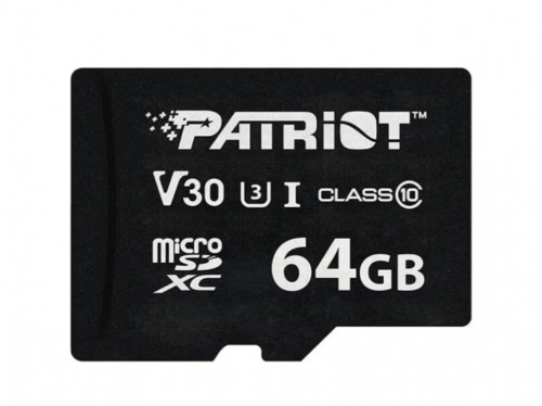 Patriot Memory Patriot VX Series 64GB MicroSDXC V30 Class 10 UHS-I U3 4K UHD Memory Card PSF64GVX31MCX image 1