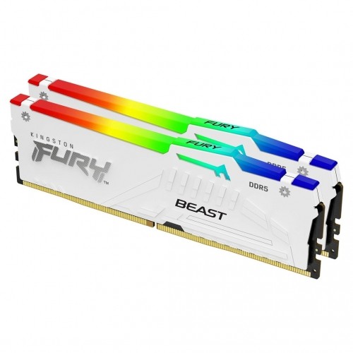 Kingston Technology FURY Beast 32GB 6000MT/s DDR5 CL40 DIMM (Kit of 2) White RGB XMP image 1