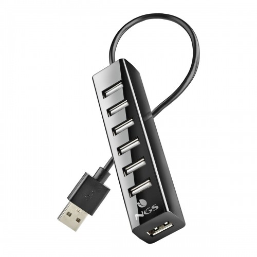USB-разветвитель NGS IHUB7 TINY Чёрный image 1