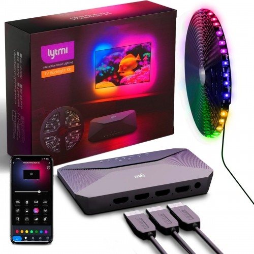 Lytmi Fantasy 3 Pro TV fona apgaismojuma komplekts HDMI 2.1 | LED fona apgaismojuma josla + Neo Box | TV 85-90 collas, VRR, ALLM, Sync Box image 1