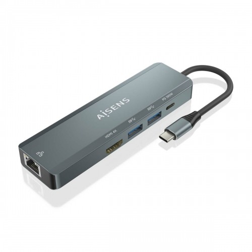 USB-разветвитель Aisens ASUC-5P011-GR Серый (1 штук) image 1