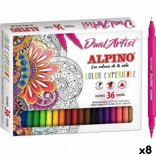 Flomasteru Komplekts Alpino Dual Artist Daudzkrāsains (8 gb.) image 1
