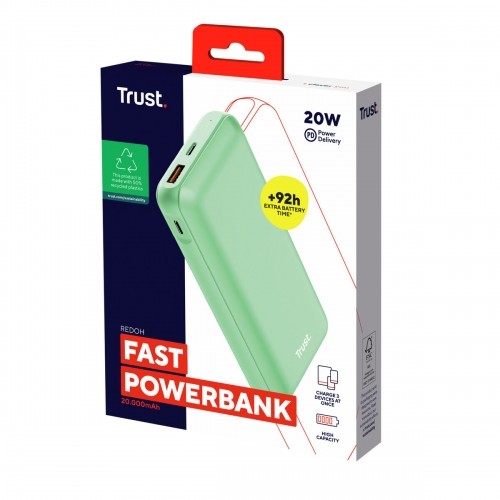 Powerbank Trust 25035 Zaļš 20000 mAh (1 gb.) image 1