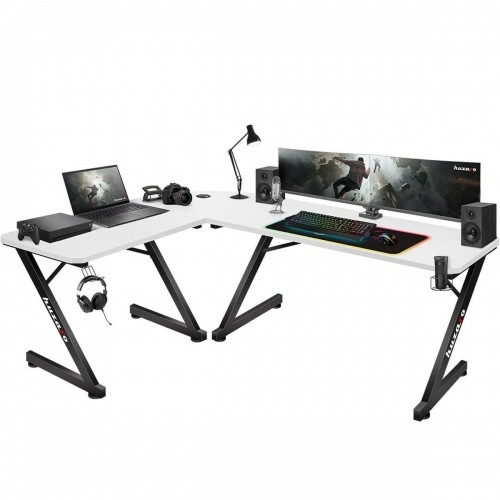 Письменный стол Gaming Huzaro HZ-Hero 7.0 Белый Чёрный Углеволокно 154 x 72,5 x 117 cm image 1