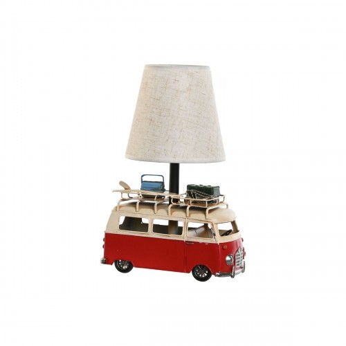 Настольная лампа Home ESPRIT Белый Красный лён Металл 20 x 14 x 30 cm image 1