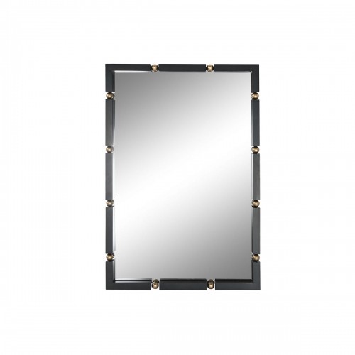 Настенное зеркало Home ESPRIT Чёрный Позолоченный Стеклянный Железо 64,5 x 5 x 96,5 cm image 1