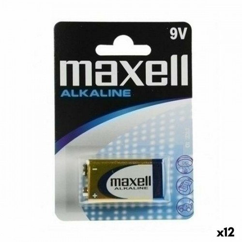 Sārmaina Akumulatoru Baterija Maxell 9 V 6LR61 (12 gb.) image 1