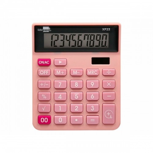 Kalkulators Liderpapel XF23 Rozā Plastmasa image 1