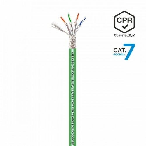 Жесткий сетевой кабель FTP кат. 7 Aisens AWG23 Зеленый 305 m image 1