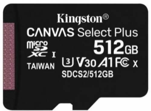 Atmiņas karte Kingston Micro SDXC 512GB Canvas Select Plus image 1
