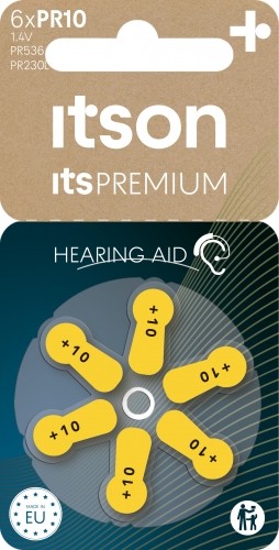 itson itsPREMIUM hearing aid battery PR10IT/6RM image 1