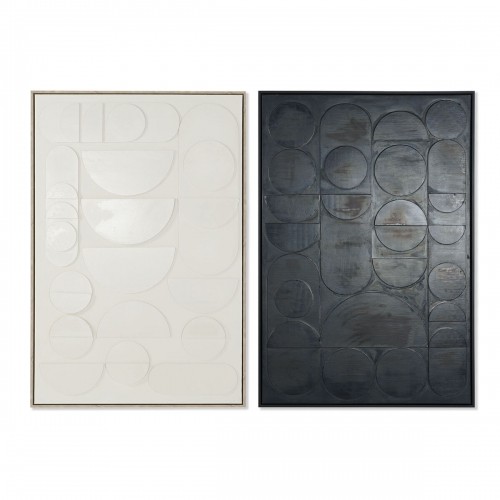 Glezna Home ESPRIT Melns Bēšs Abstrakts Moderns 83 x 4,5 x 123 cm (2 gb.) image 1