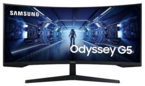 Samsung   LCD Monitor||Odyssey G5|34"|Gaming/Curved/21 : 9|Panel VA|3440x1440|21:9|1 ms|Tilt|Colour Black|LC34G55TWWPXEN image 1