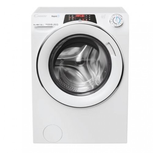 Candy | Washing Machine | RO 4106DWMC7/1-S | Energy efficiency class A | Front loading | Washing capacity 10 kg | 1400 RPM | Depth 58 cm | Width 60 cm | TFT | Steam function | White image 1