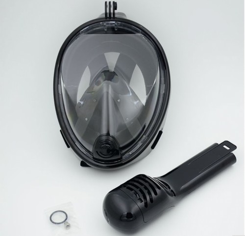 Full Face Diving Mask for Snorkeling S/M black image 2