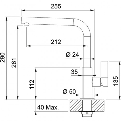 Franke Maris Chromed-Cashmere 115.0392.337 Кухонный смеситель, фиксированный излив image 2