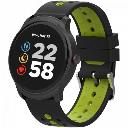 Canyon Smart watch, 1.3inches IPS full touch screen, Alloy+plastic body,IP68 waterproof, multi-sport mode with swimming mode, compatibility with iOS and android,Black-Green with extra belt, Host: 262x43.6x12.5mm, Strap: 240x22mm, 60g image 2