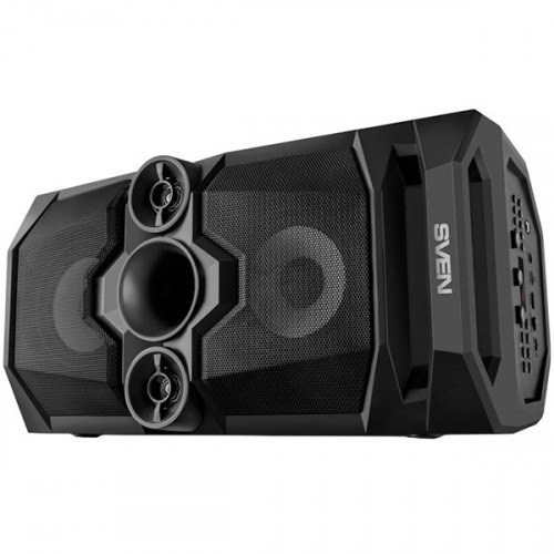 Speaker SVEN PS-650, black, power output 2x25W (RMS), TWS, Bluetooth, FM, USB, microSD, LED-display, lithium battery image 2