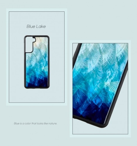 iKins case for Samsung Galaxy S21 blue lake black image 2