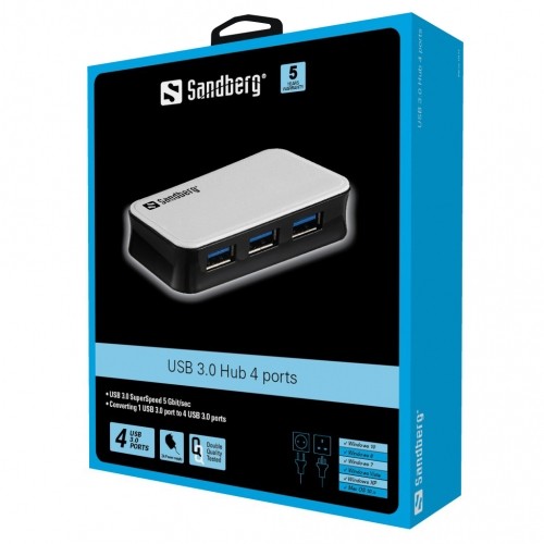 Sandberg 133-72 USB 3.0 Hub 4 Ports image 2