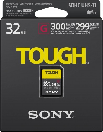 Sony memory card SDHC 32GB Tough C10 UHS-II U3 V90 image 2