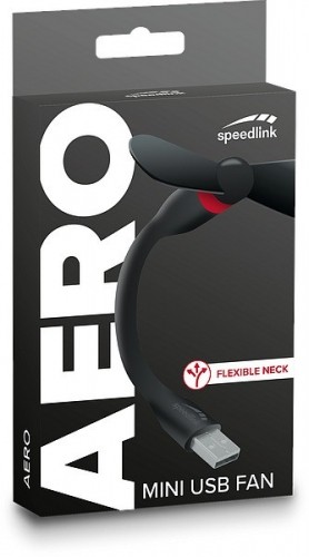 Speedlink USB fan Mini Aero, black/red (SL-600500-BKRD) image 2