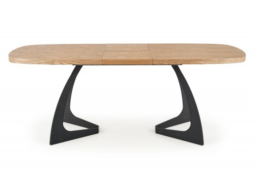 Halmar VELDON extension table, color: top - natural oak, legs - black image 2