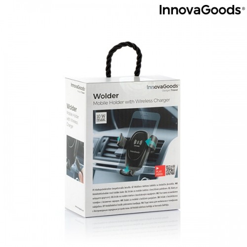 Подставка для телефона с беспроводным автомобильным зарядным устройством Wolder InnovaGoods image 2