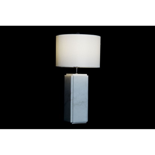 Настольная лампа DKD Home Decor Белый полиэстер Металл Мрамор 220 V 50 W image 2