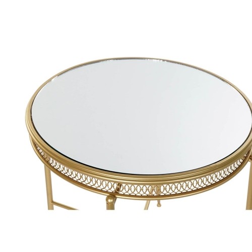 Вспомогательный стол DKD Home Decor Металл Зеркало (56 x 56 x 56 cm) image 2