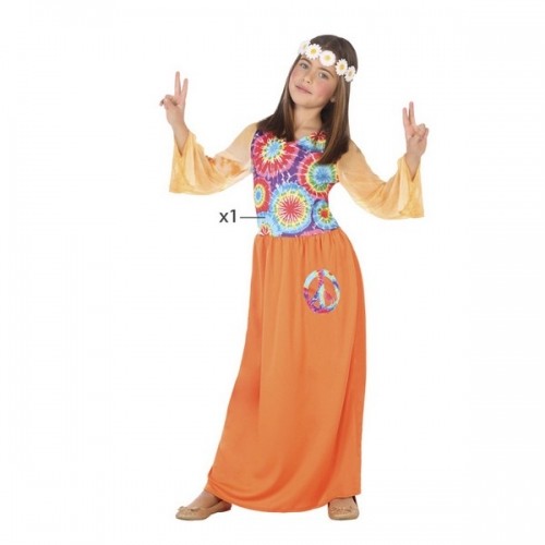 Bigbuy Carnival Маскарадные костюмы для детей Hippie Оранжевый (1 Pc) image 2