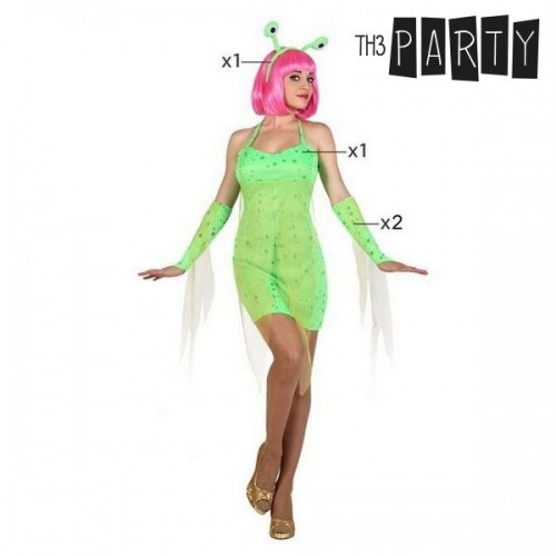 Bigbuy Carnival Маскарадные костюмы для взрослых Чужой секси Зеленый (4 Pcs) image 2