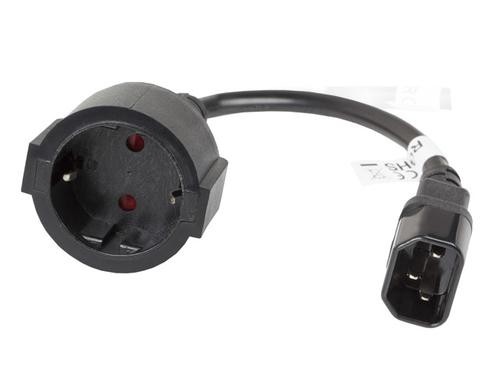 Lanberg CA-C14E-10CC-0018-BK power cable Black 0.18 m C14 coupler image 2
