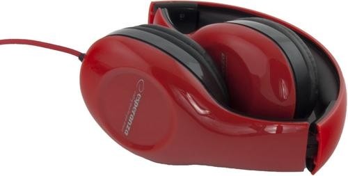 Esperanza EH138R headphones/headset Head-band 3.5 mm connector Black, Red image 2
