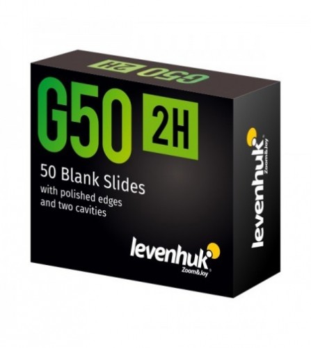 Levenhuk G50 2H Double Cavity Blank Slides, 50 pcs image 2