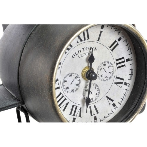 Настольные часы DKD Home Decor Lidmašīna Stikls Pelēks Zaļš Dzelzs (26 x 21 x 15 cm) (2 pcs) image 2