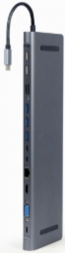 Gembird USB Type-C 9-in-1 Multi-Port Adapter + Card Reader image 2